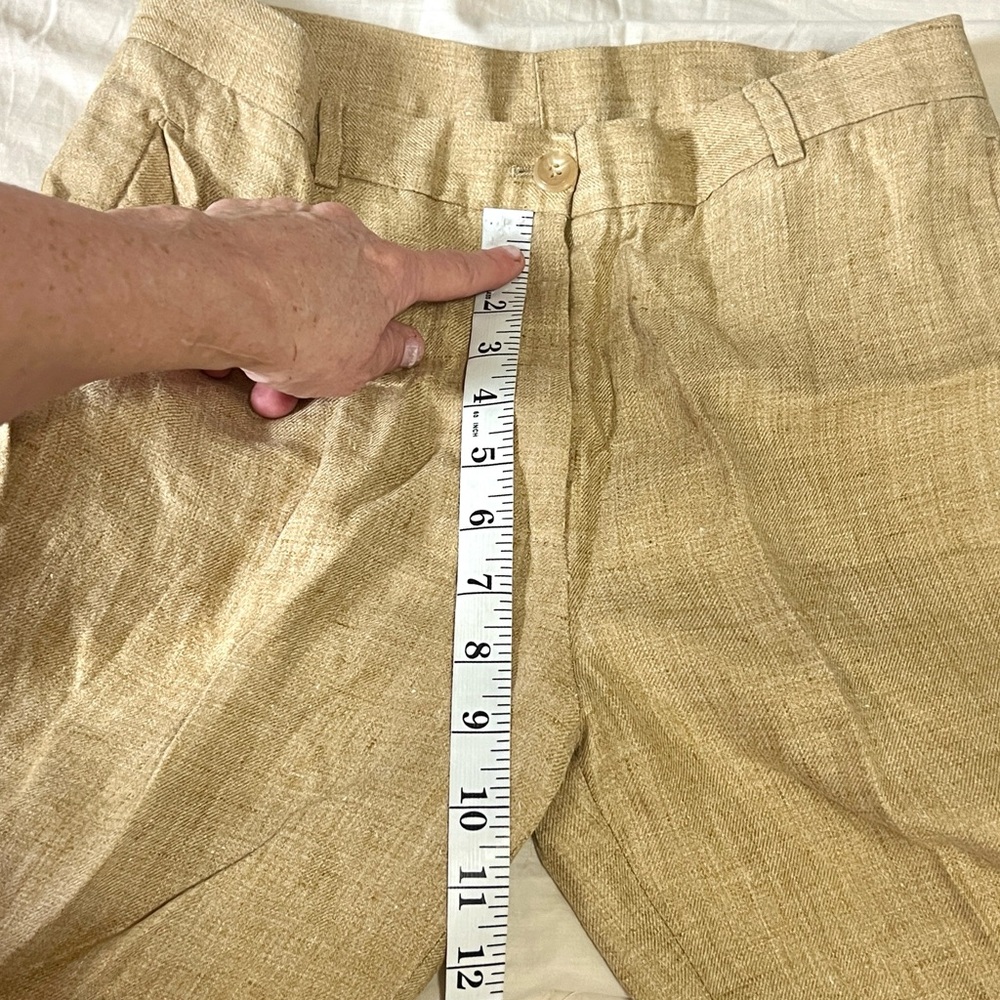 Giorgio’s Palm Beach 100% Linen Lined MidRise Trousers Beige Resort Luxury 29x30 - Picture 6 of 8